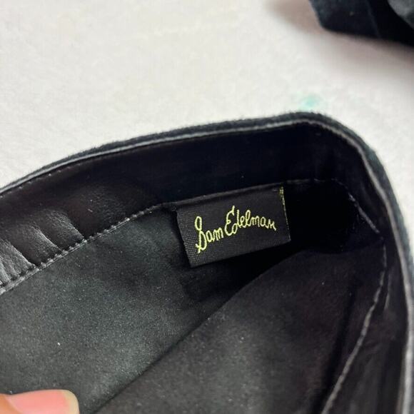 Sam Edelman Boots Womens 9 Kayla Over The Knee Black Suede Hi Heel Zip Lace Up - Picture 12 of 16